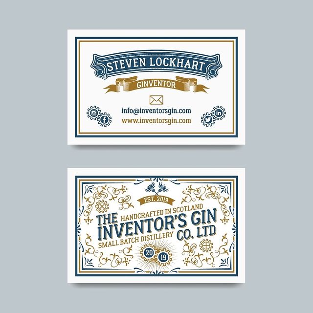 Inventor's Gin Co business cards
